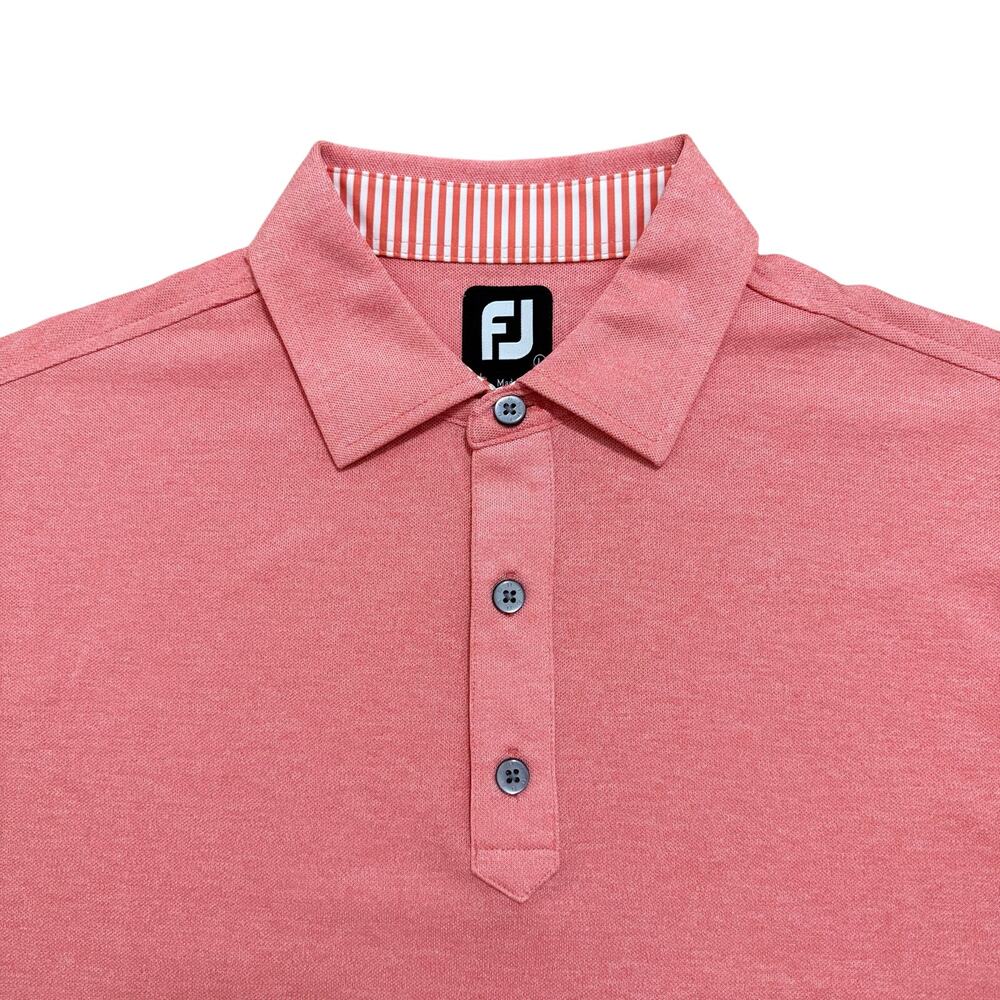 FJ Short Sleeve Polo Golf Shirt Orange Pink Coral Size Large